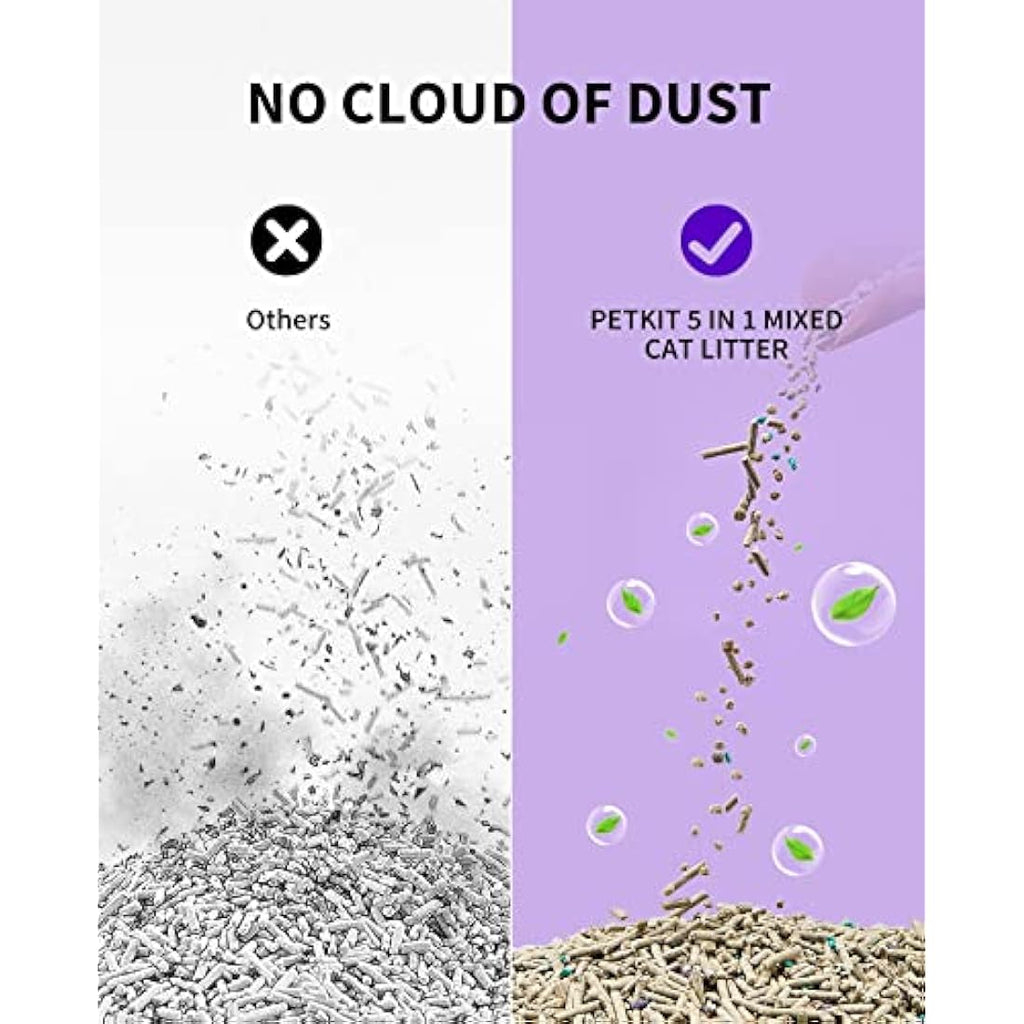 PETKIT 5-in-1 Mixed Cat Litter | Flushable Tofu & Bentonite | 28L 4-Pack