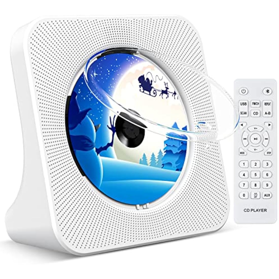 KOVCDVI Desktop CD Player with Bluetooth 5.0, FM Radio & Hi-Fi Speakers
