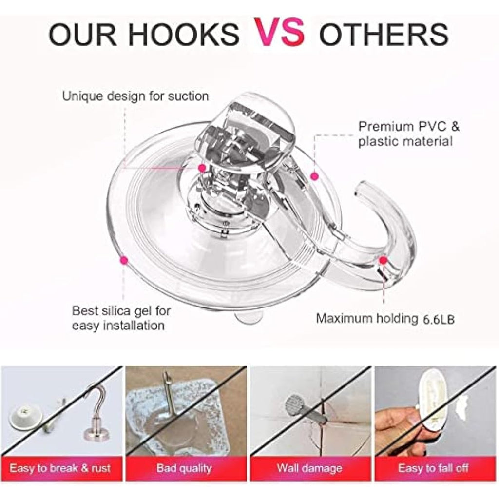 Elegear Heavy Duty Suction Hooks | Reusable Vacuum Sucker for Shower, 2 Pack