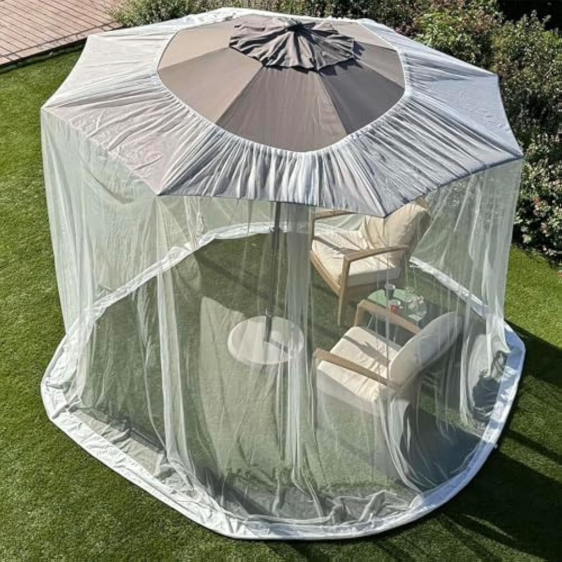 11-12 FT Umbrella Mosquito Net | Heavy Duty Patio Screen