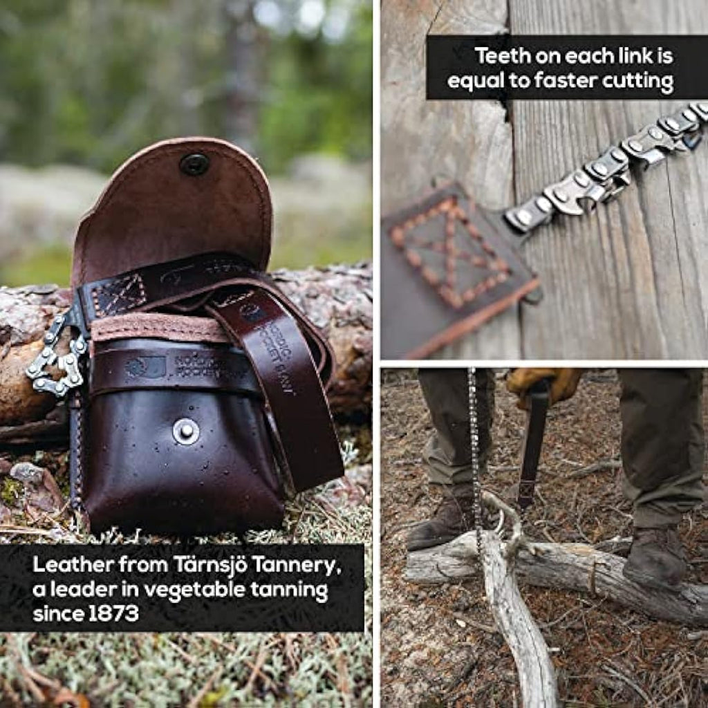 Nordic Pocket Saw – 65cm Survival Chainsaw with 33 Bi-Directional Teeth