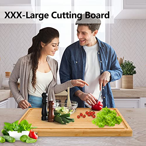 Utoplike Extra Large Bamboo Cutting Board | 60x40cm Butcher Block