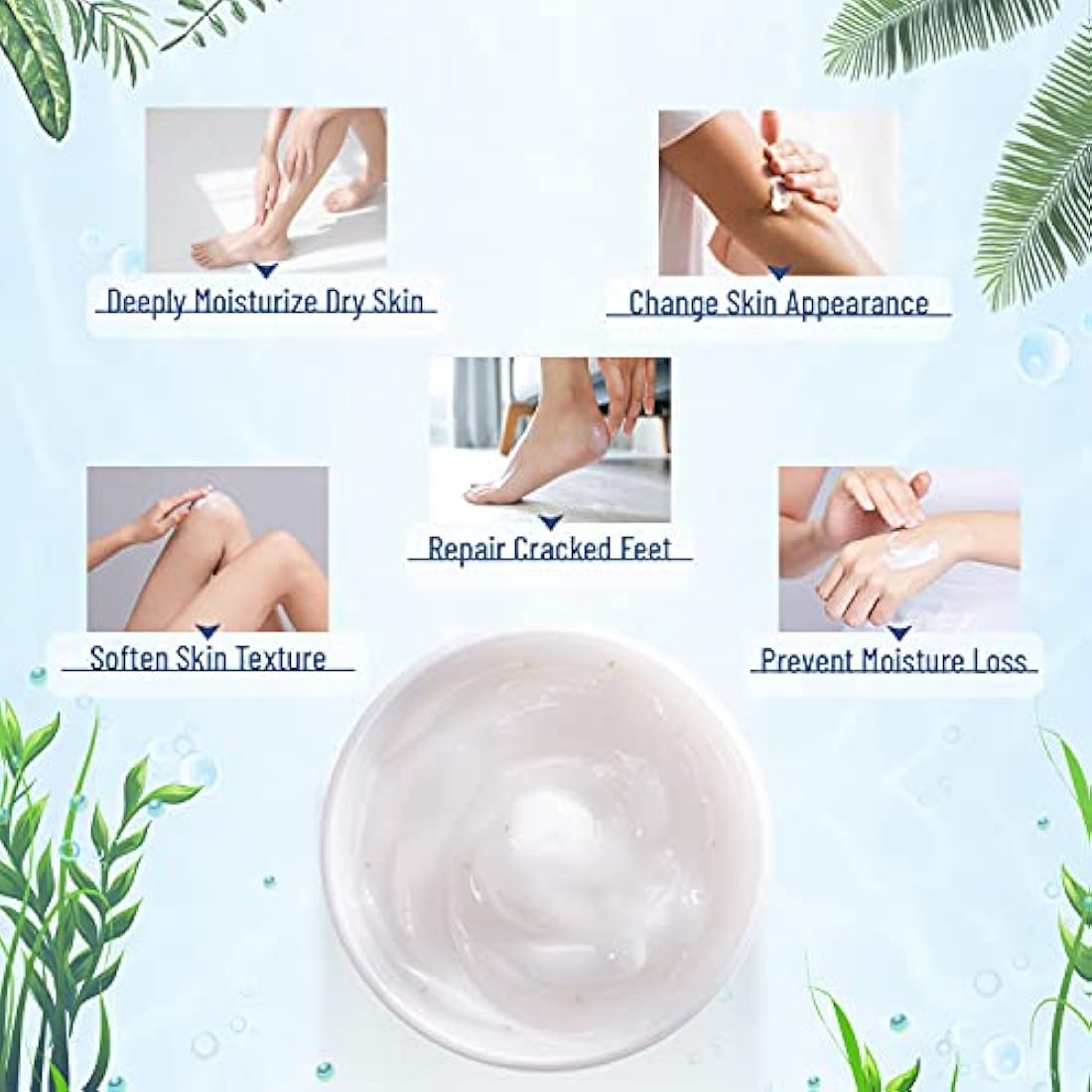 OUKEYA 40% Urea Cream for Cracked Heels and Dry Skin - 4 Pack (150g)