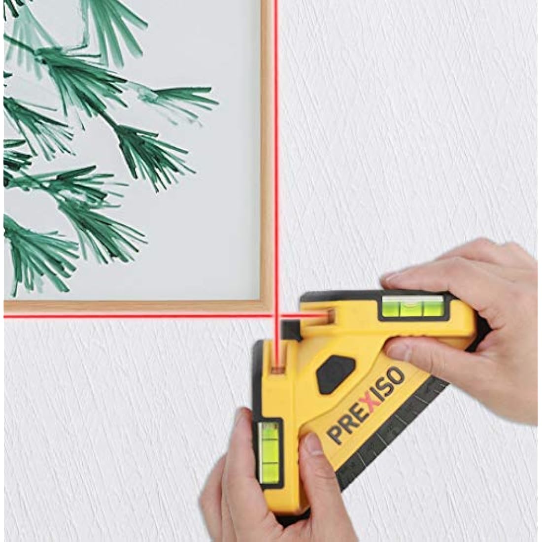 PREXISO Laser Level for Floor Tiling – 30FT Square Laser with Spirit Levels
