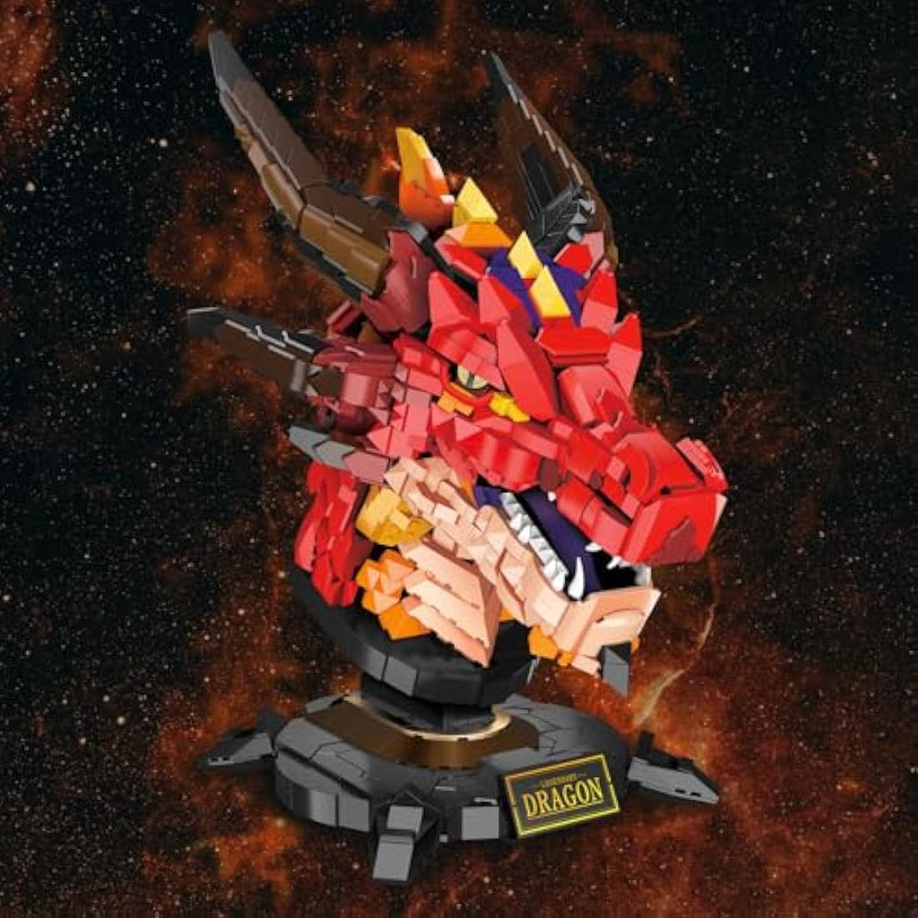 JMBricklayer Dragon Head Building Blocks Model Kit - 2713 Piece Fantasy Toy