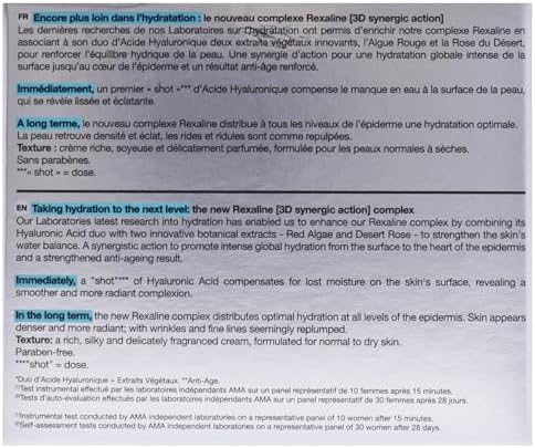 Rexaline Hydra-Dose Rich - Hyaluronic Acid Face Cream for Dry Skin - 50ml