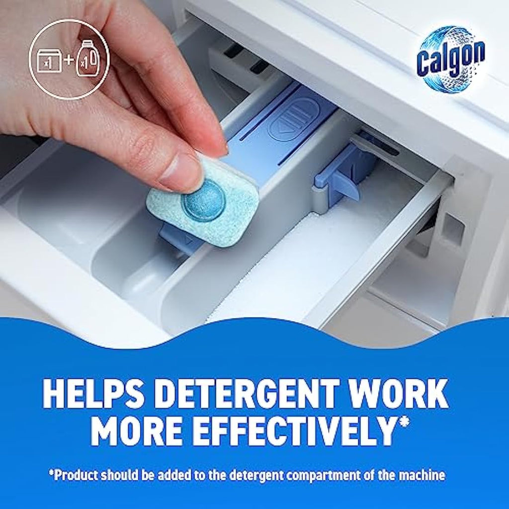 Calgon 4-in-1 Washing Machine Cleaner & Water Softener - 45 Tablets