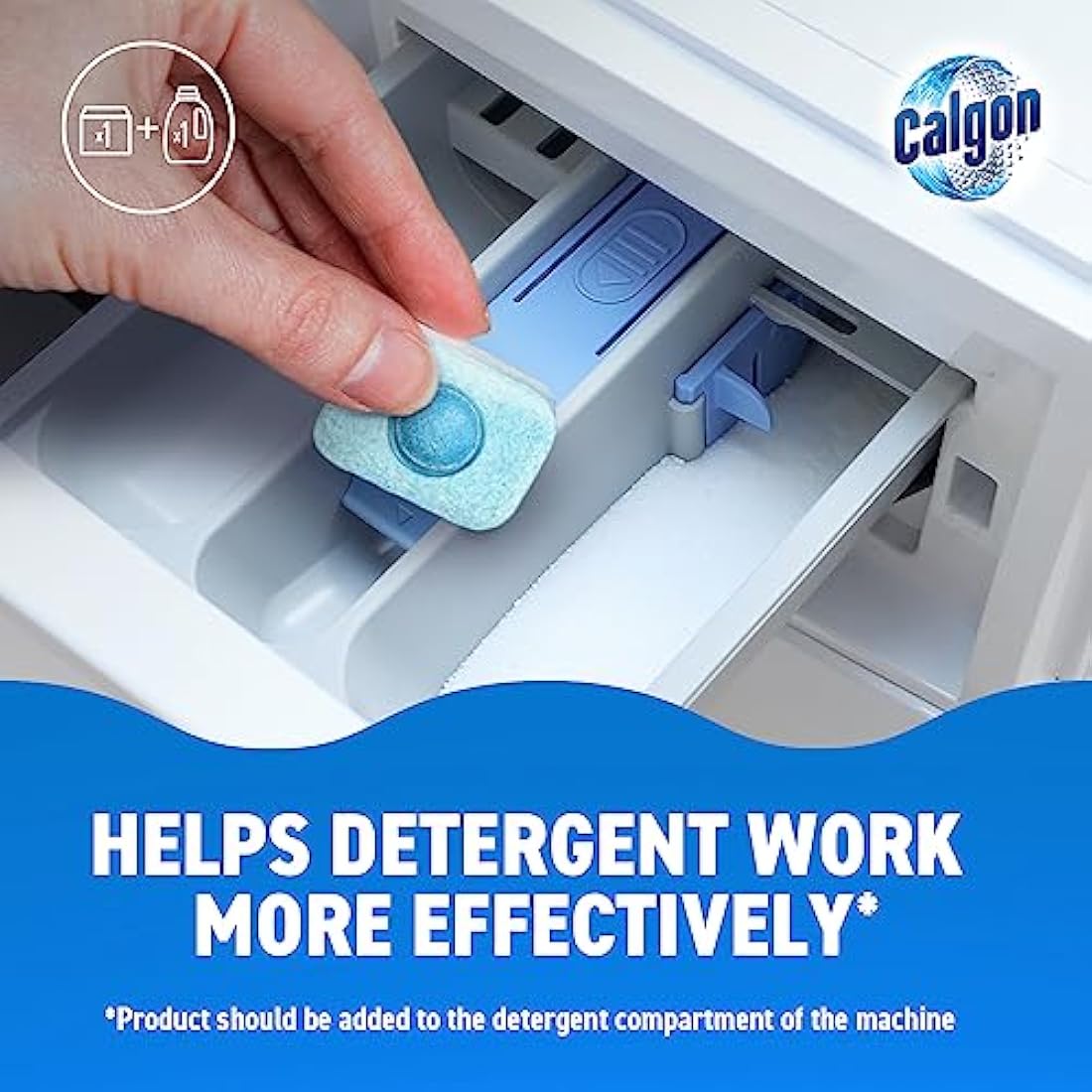 Calgon 4-in-1 Washing Machine Cleaner & Water Softener - 45 Tablets