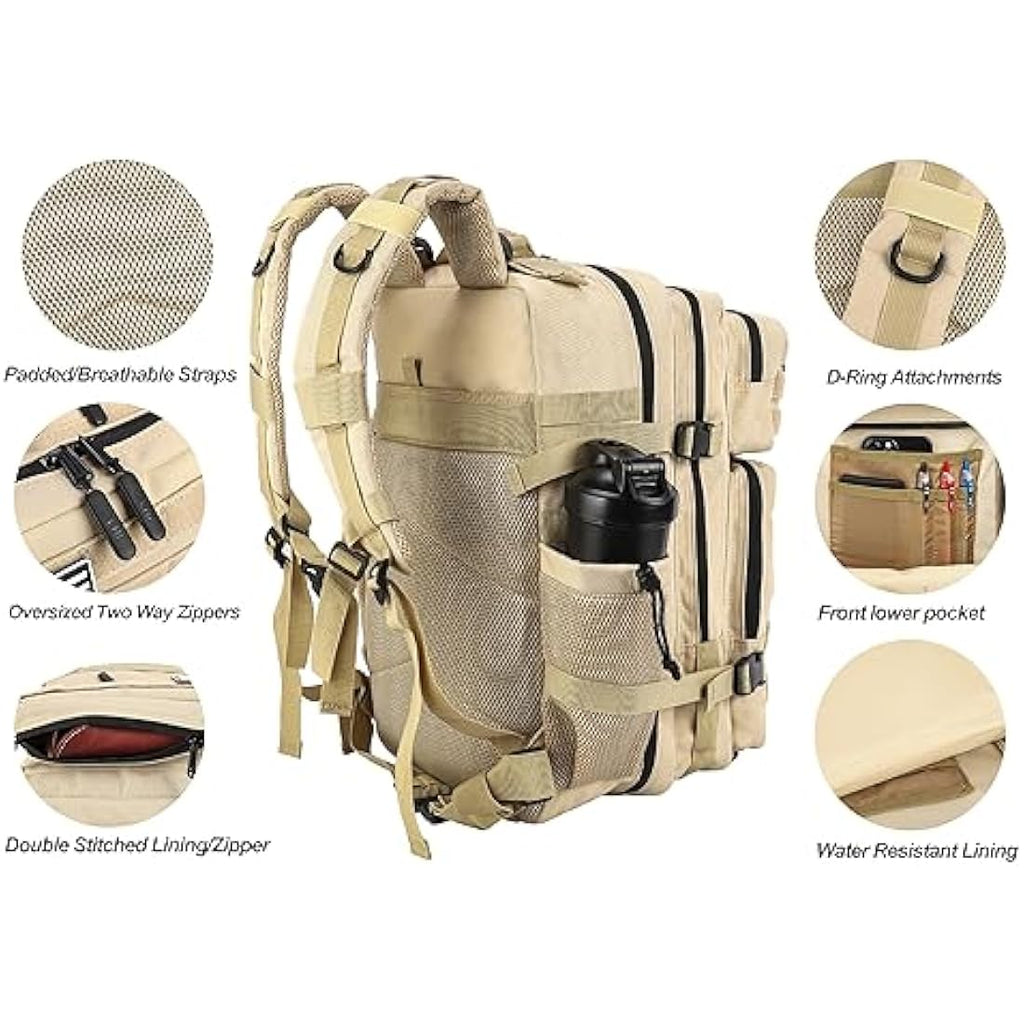 Military Tactical Backpack | 45L Waterproof Molle Rucksack