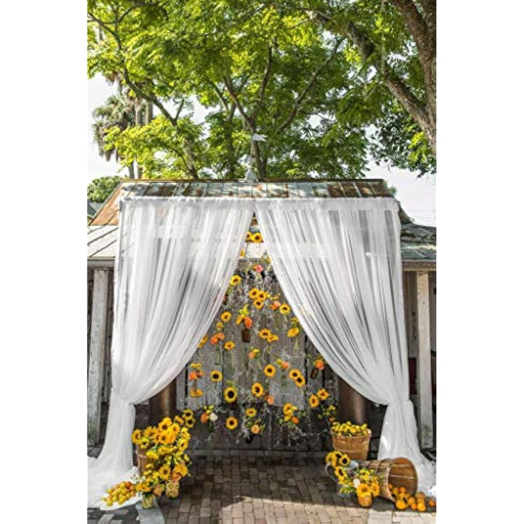 Laelfe 60cm Large Artificial Silk Sunflowers - 6 Pcs Long Stem Faux Decor