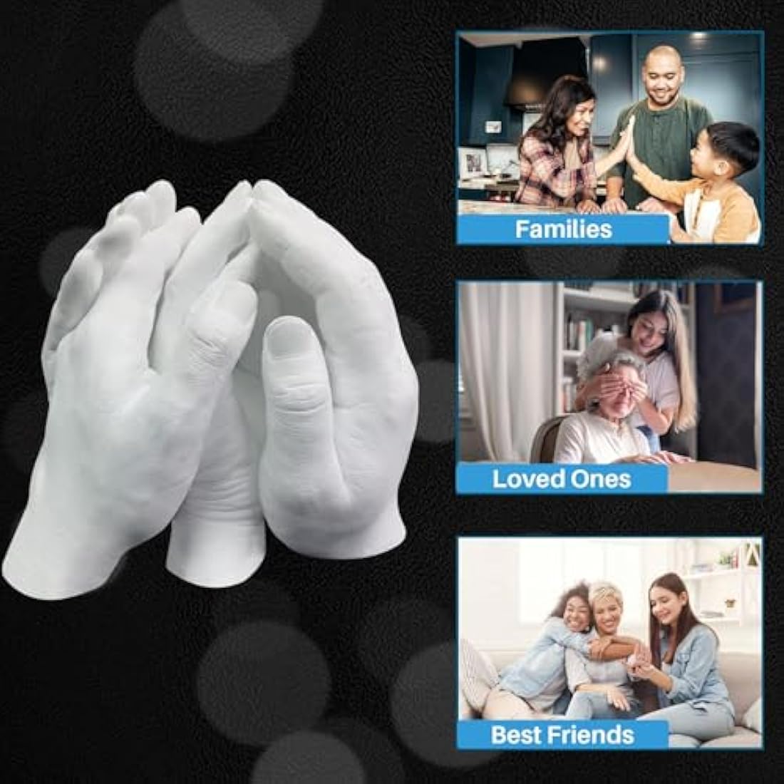 Jolof Store Family Hand Casting Kit - DIY Hand Molding Kit for 6 Hands