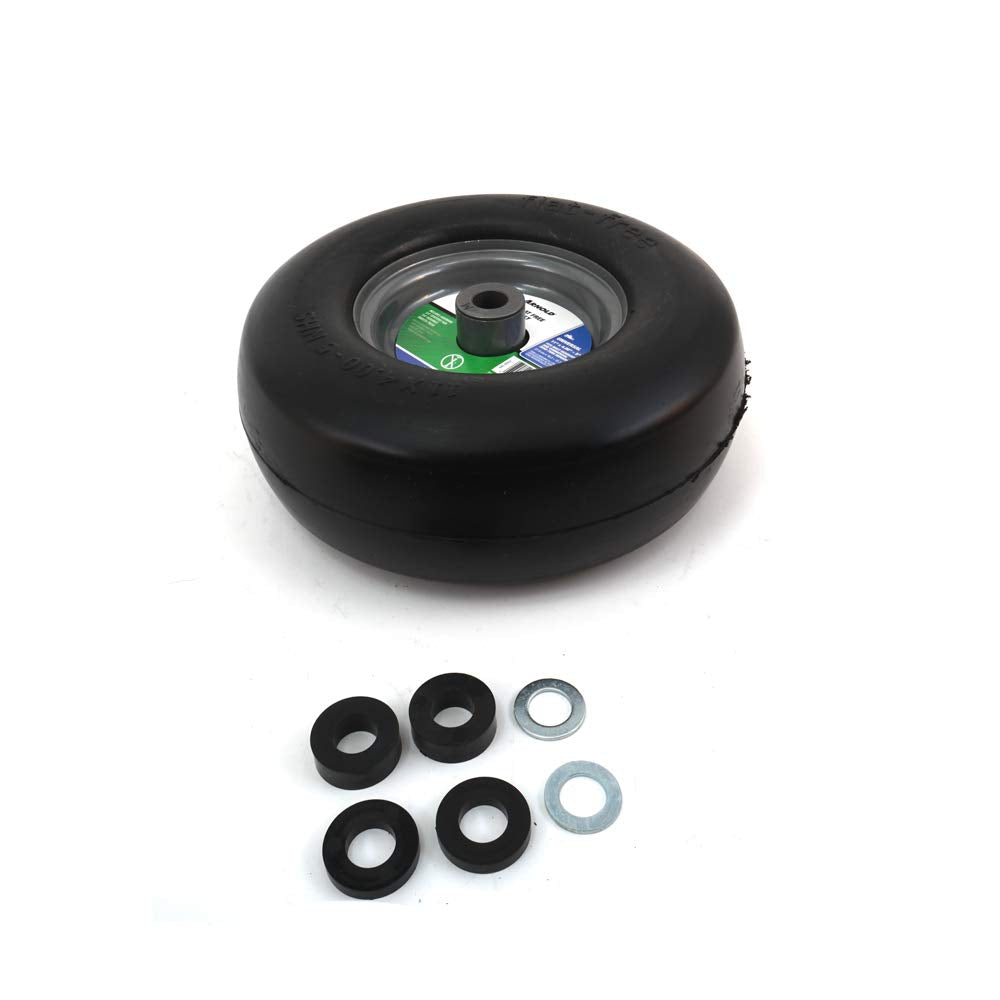Arnold 11" x 4" Flat Free Zero-Turn Mower Wheel Assembly | Smooth Tread