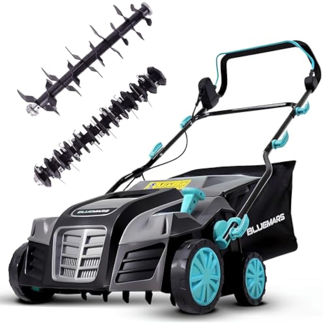 Bluemars 2000W Electric Lawn Scarifier & Aerator | 40cm Width, 55L Box