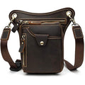 Genuine Leather Motorcycle Leg Bag | Vintage Thigh Waist Pack