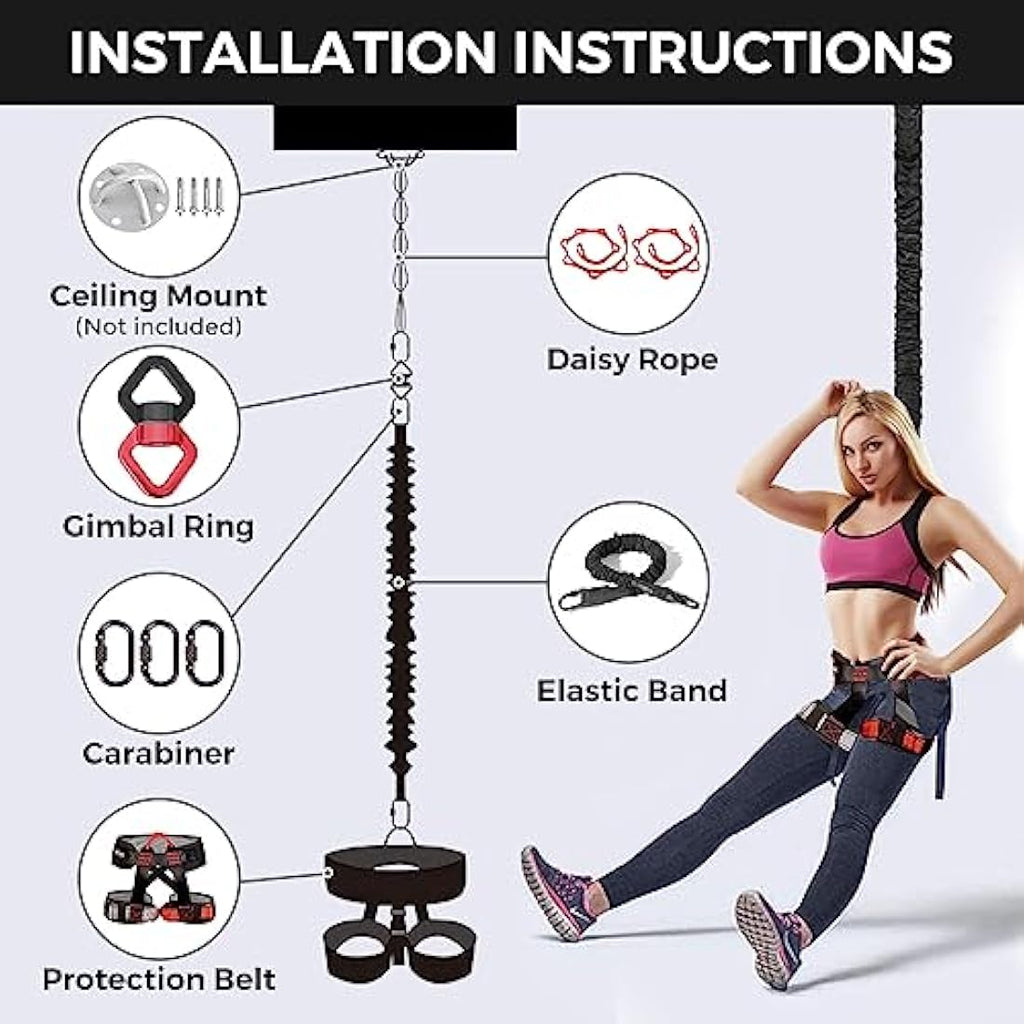 DASKING Heavy Bungee Resistance Band Set | Professional Yoga Dance Rope