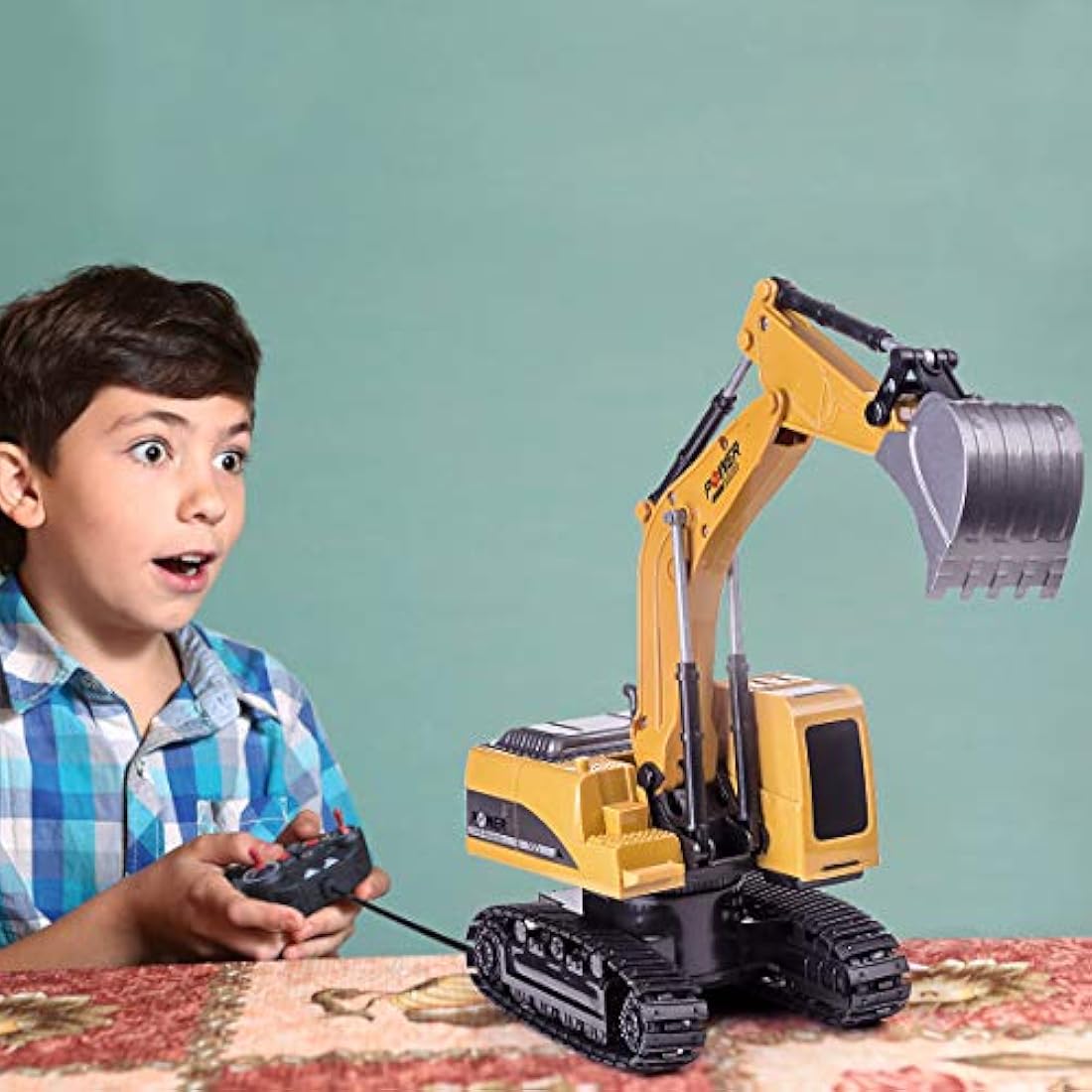 Highttoy RC Excavator – 1:24 Scale Alloy Construction Digger Toy for Kids
