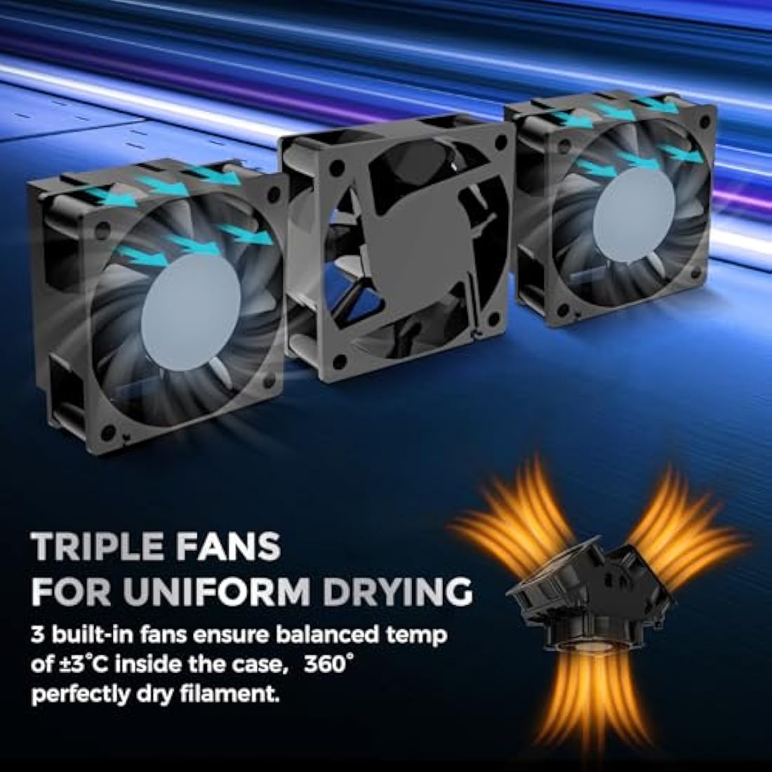 SUNLU S4 Filament Dryer – 4-Spool 3D Printer Dry Box with Humidity Control