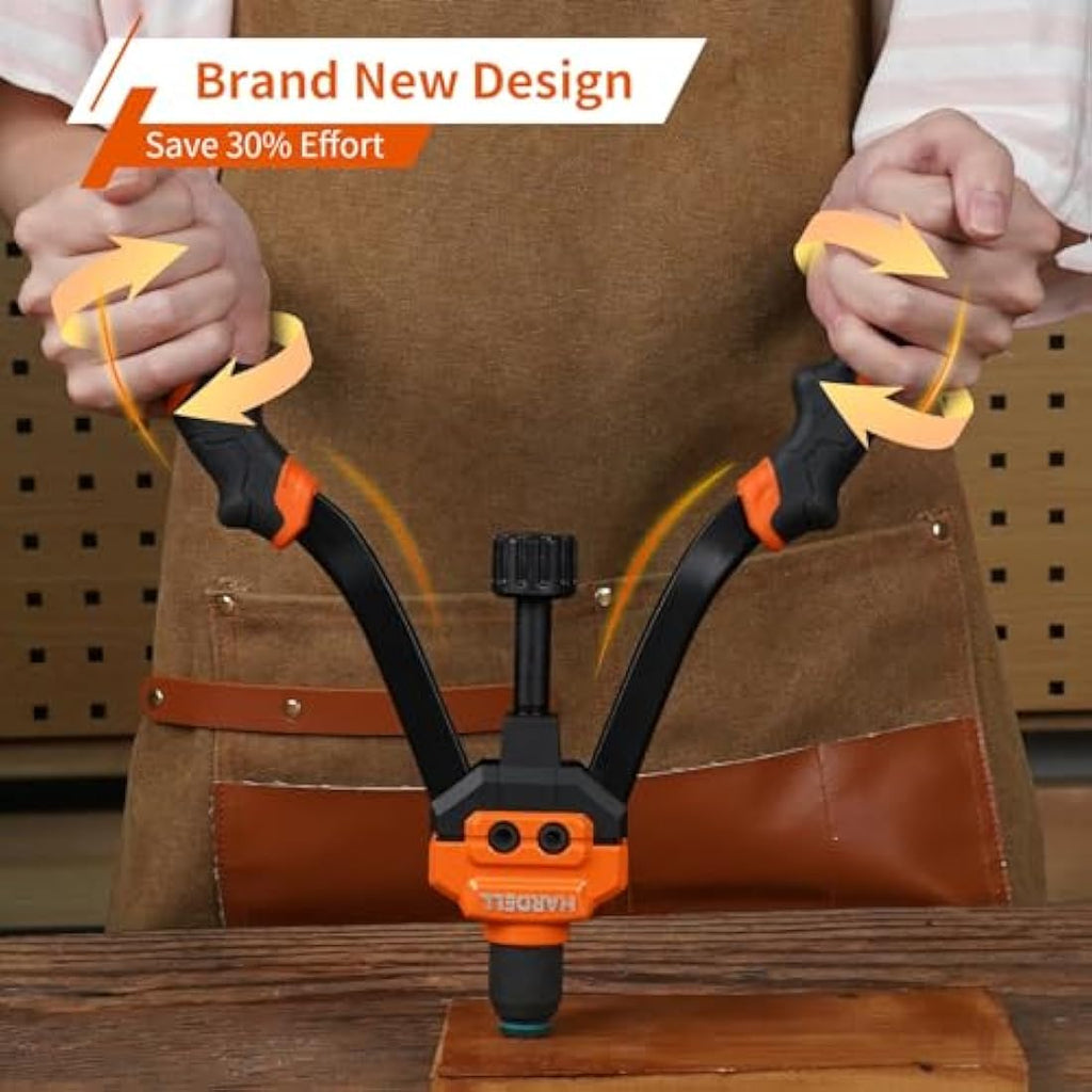 HARDELL 14" Rivet Nut Tool Kit | 7 Mandrels, 100 Rivnuts & Carrying Case