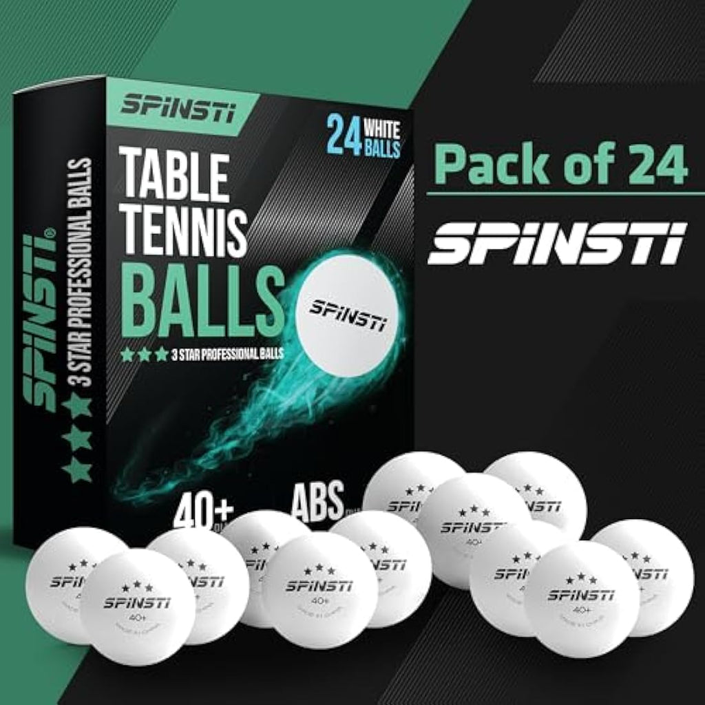 SPINSTI 3-Star Table Tennis Balls | Professional 40mm ABS Ping Pong Balls
