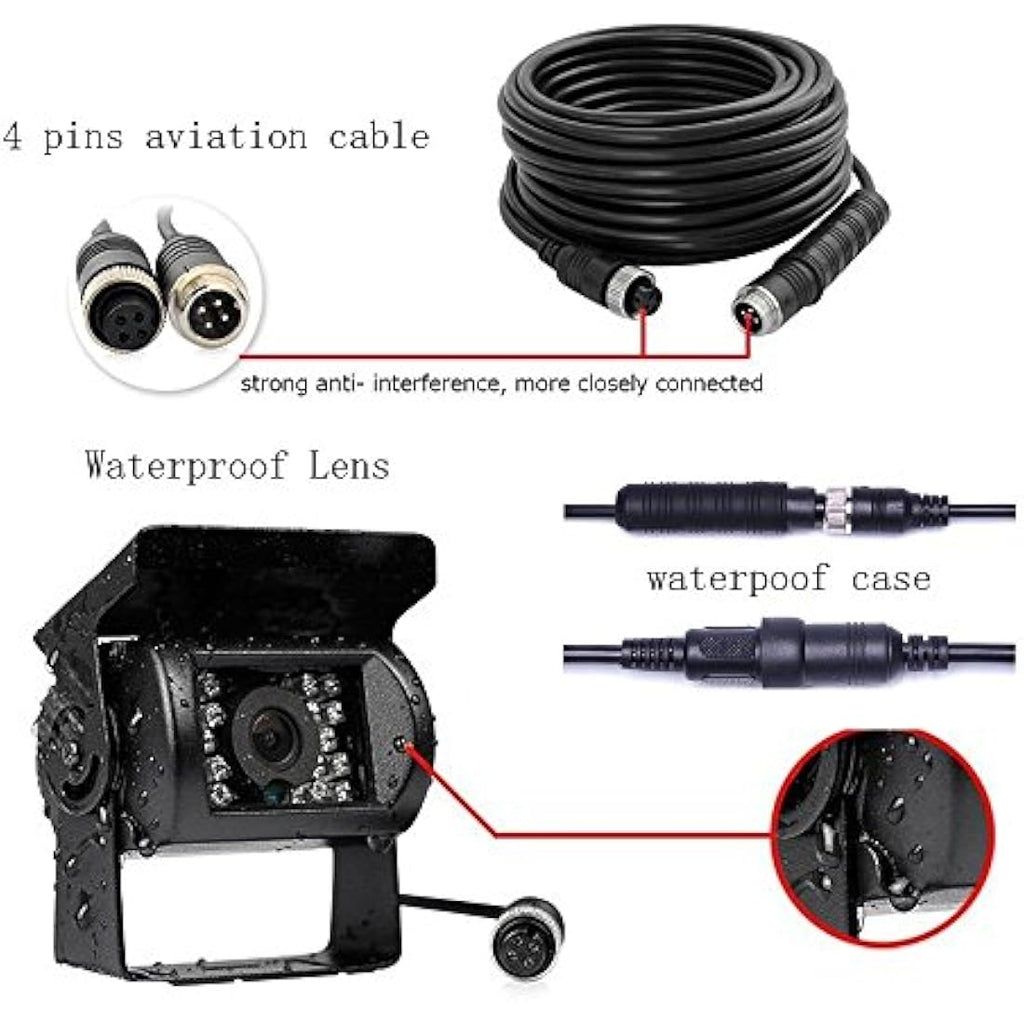 Backup Camera | IP68 Waterproof IR Night Vision for Trucks