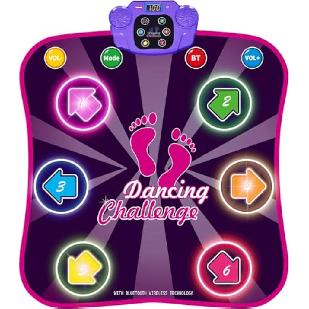 Jolof Store Light Up Dance Mat – Bluetooth Music Game Pad for Kids