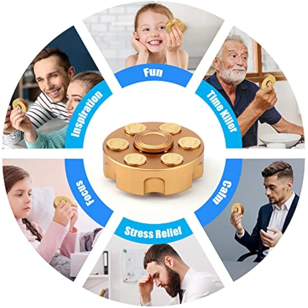 Jolof Store Metal Fidget Spinner – Alloy Desk Toy for Stress Relief