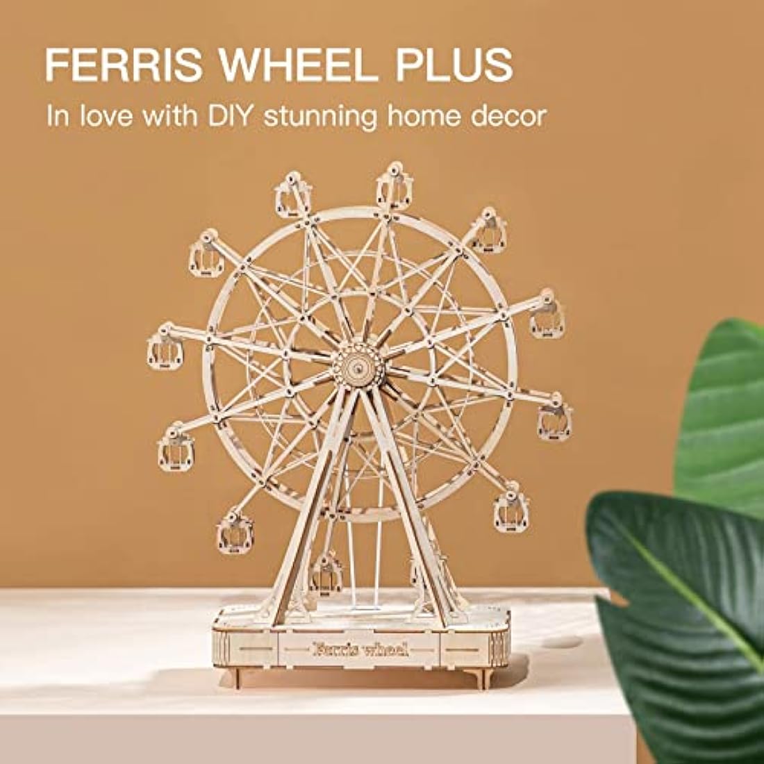 ROBOTIME 3D Wooden Puzzle Ferris Wheel Music Box Mechanical Model Kit