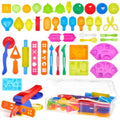 Lictin 43Pcs Clay Dough Tools Kit – Multicolored Plastic Modeling Set