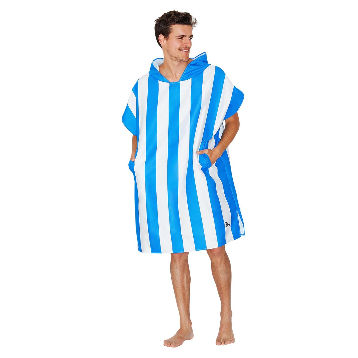 Dock & Bay Adult Beach Poncho | Quick Dry Hooded Changing Robe - Bondi Blue