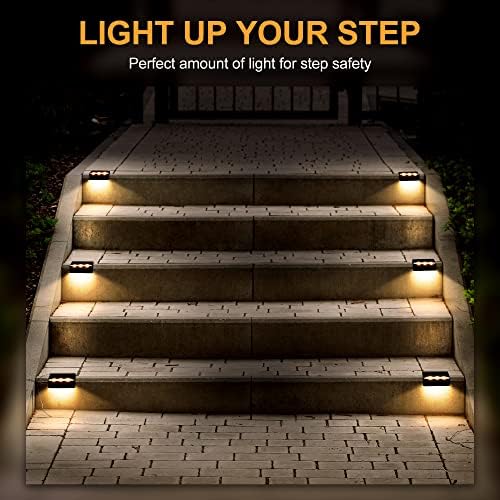 Solpex Solar Step Lights 16 Pack | IP65 Waterproof LED Fence Deck Lights