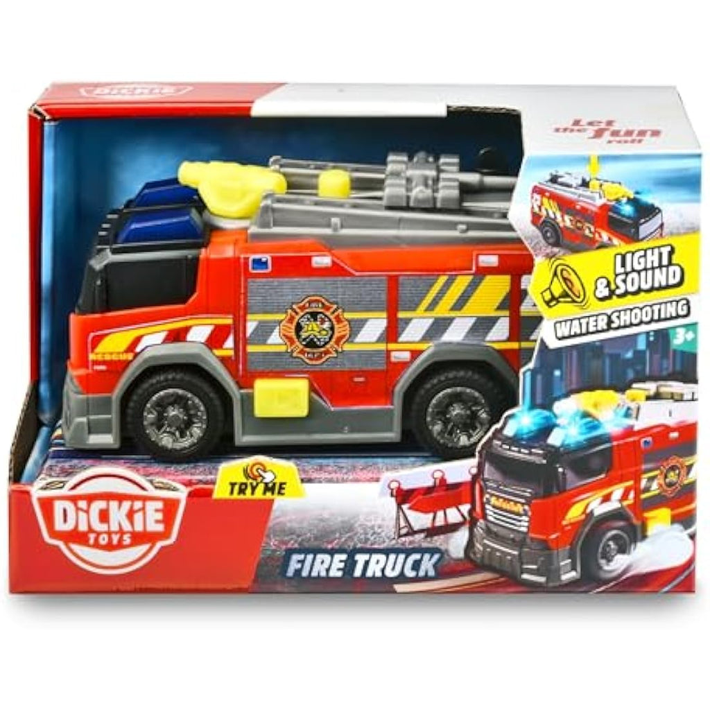 Majorette Fire Truck Toy – 15cm Land Rover with Water Spray & Siren