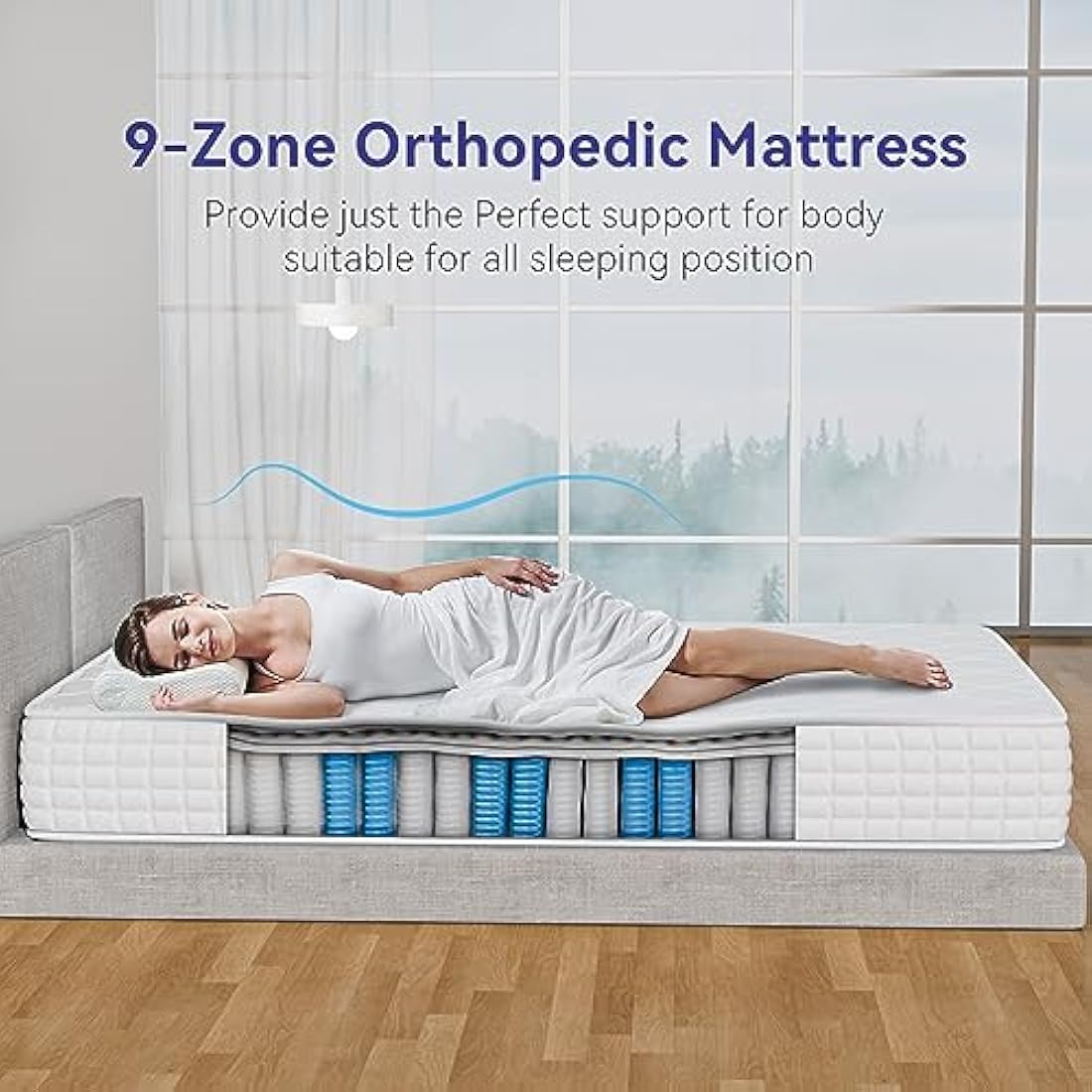 Dosleeps 3FT Single Pocket Sprung Memory Foam Orthopaedic Mattress