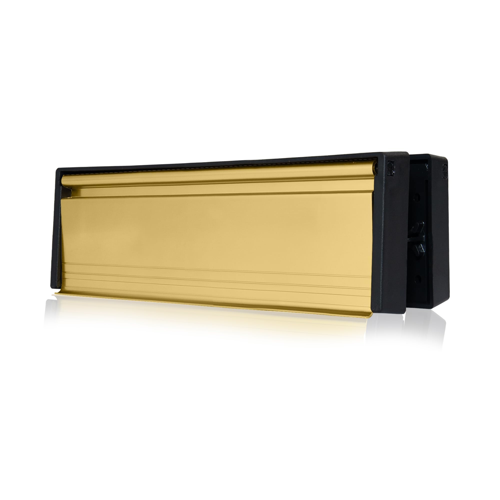 Xfort 12" Letterplate | Polished Brass Draught Proof Letterbox for uPVC