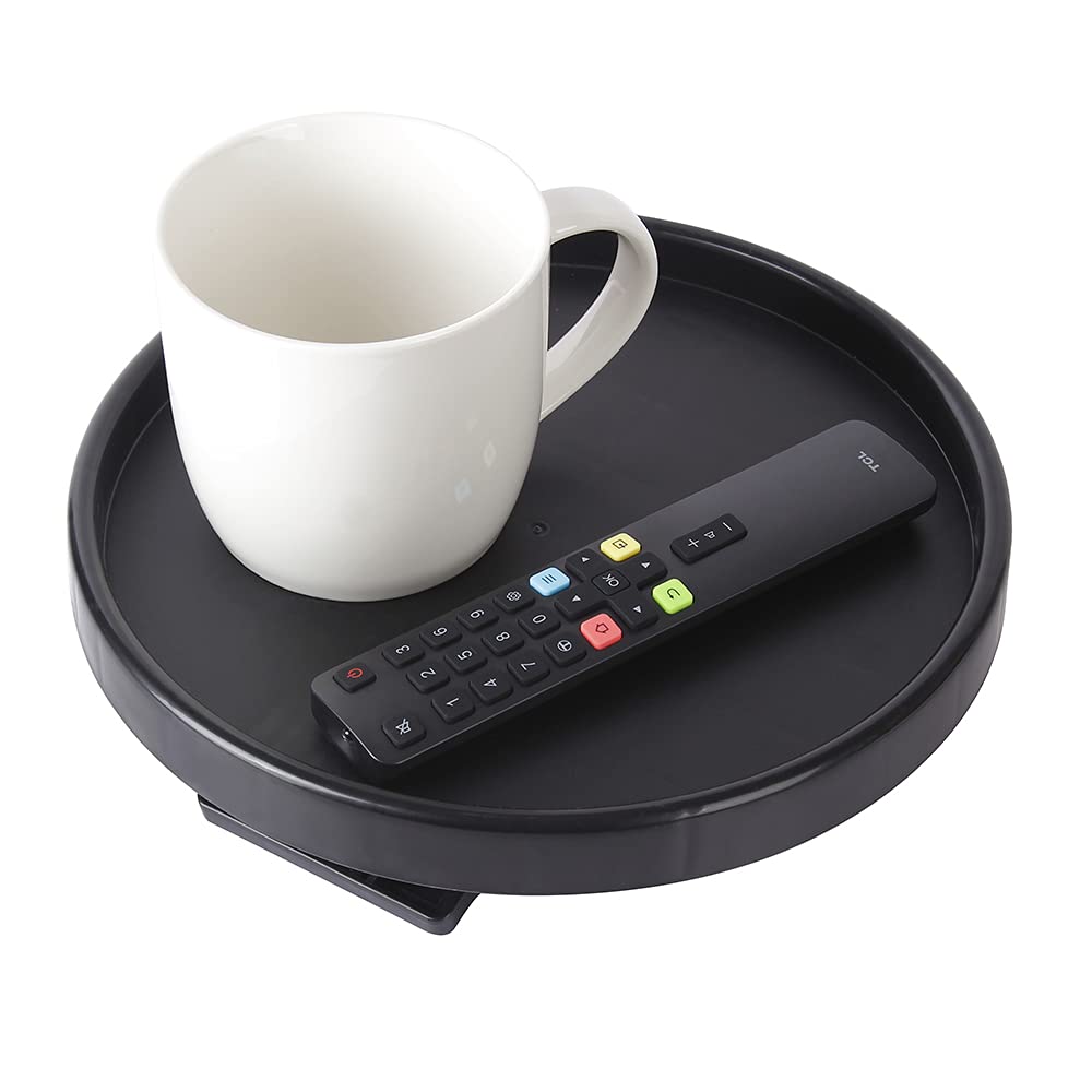 Sofa Arm Table Clip-On Tray for Drinks, Remote & Phone Holder - image 4
