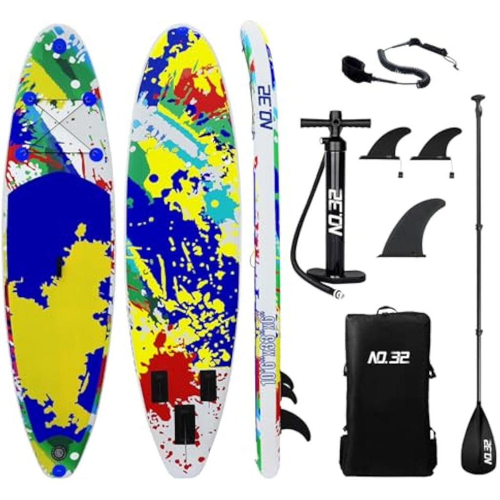 NO. 32 Inflatable Stand Up Paddle Board – 10'6" Beginner SUP Kit