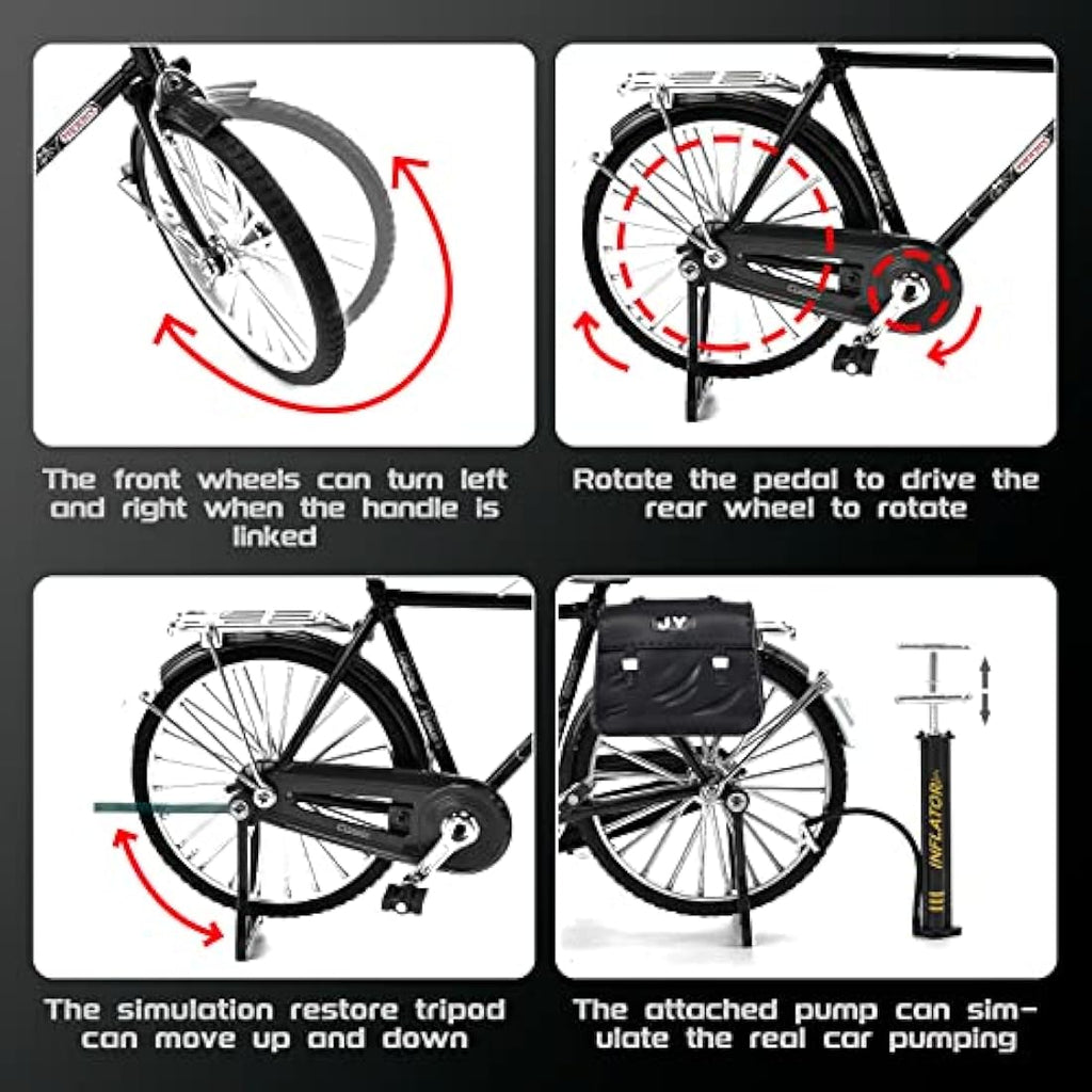 1:10 Retro DIY Bicycle Model Kit – Alloy Mini Bike Ornament