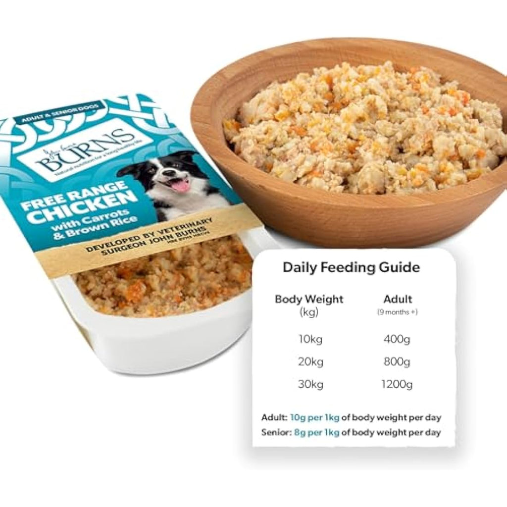 Burns Natural Wet Dog Food - Free Range Chicken & Rice - 12 x 150g
