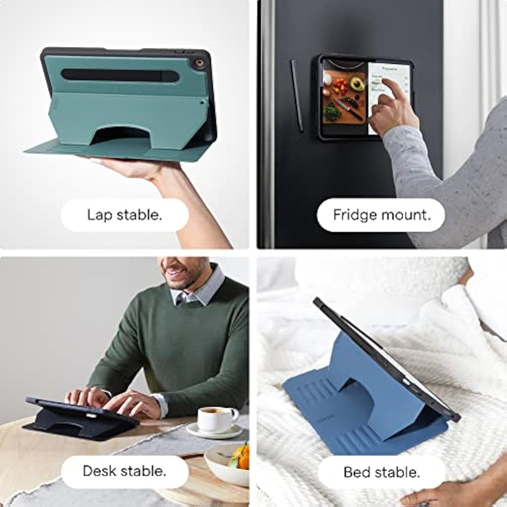 ZUGU iPad Air 11 M3/M2 & 10.9 Case | Slim Magnetic Stand Cover - Black