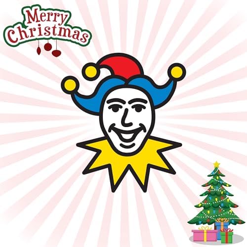 Henbrandt Christmas Tree Hat with Tinsel and Gold Star Topper - 43cm