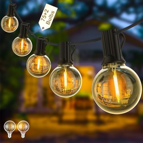 Yuusei 150Ft LED Outdoor String Lights – Shatterproof G40 Garden Festoon