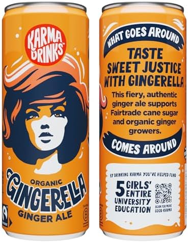Karma Drinks Gingerella Organic Ginger Ale - 24 x 250ml Cans
