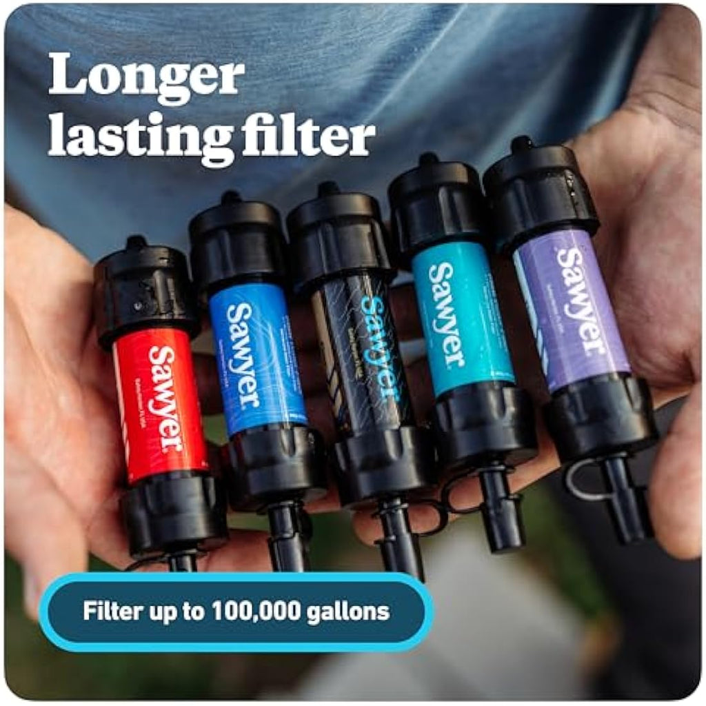 Sawyer Mini Water Filtration System | Portable 0.1 Micron Filter