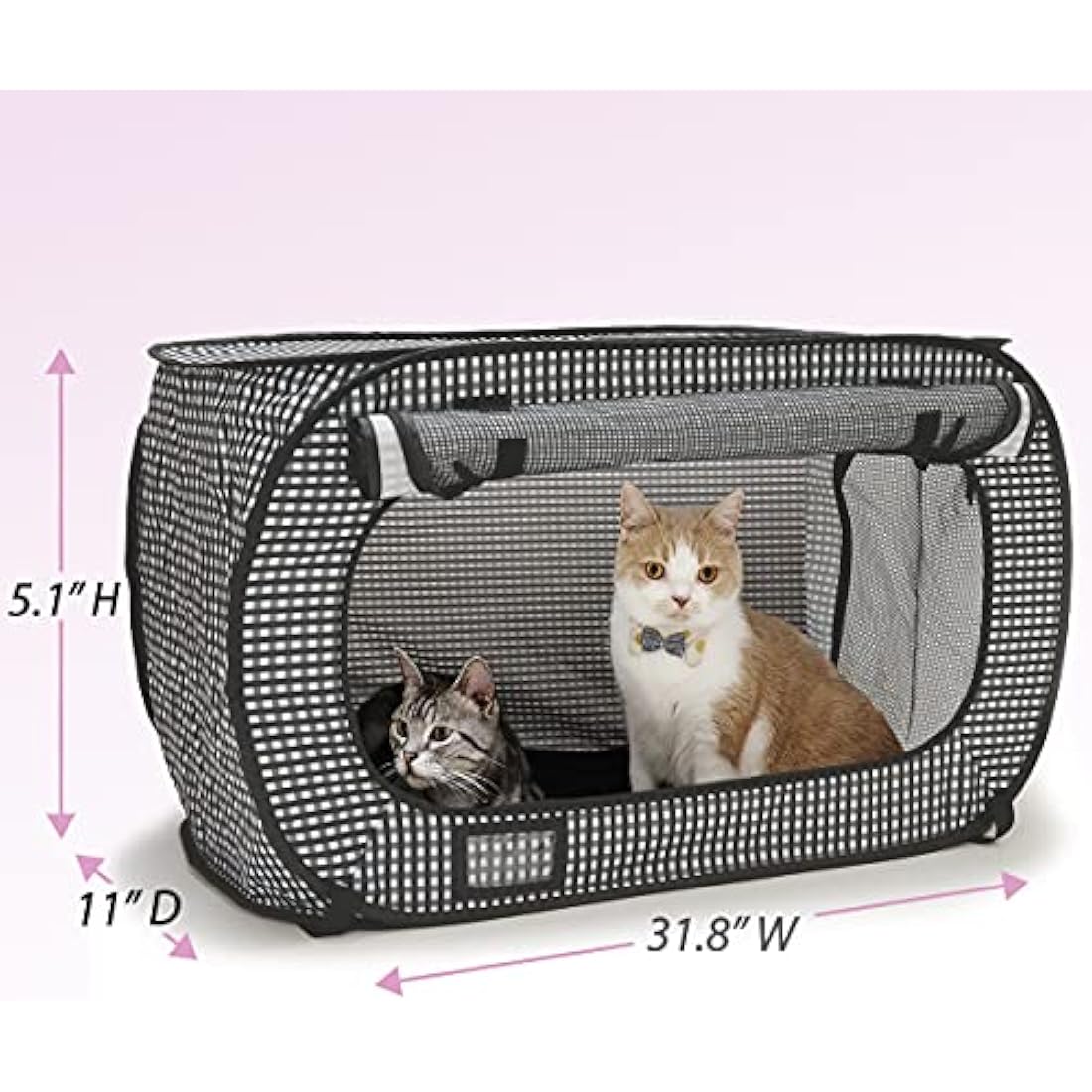 Necoichi Portable Cat Cage and Litter Box Set – Collapsible Travel Kennel