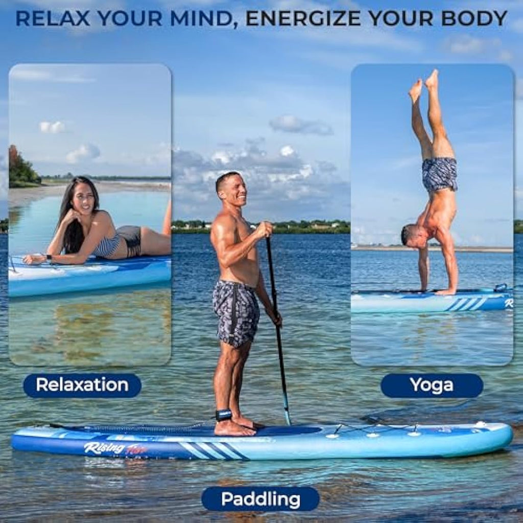 SereneLife Inflatable Stand Up Paddle Board - 10.5ft Non-Slip SUP Kit