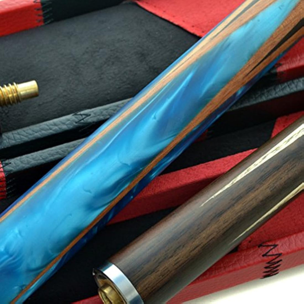CUESOUL 57" Hand-Spliced 3/4 Snooker Cue | Ash Wood & Leatherette Case