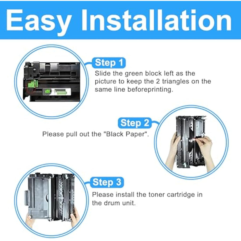 LCL TN3480 Toner & DR3400 Drum 3-Pack for Brother HL-L5200DW MFC-L5700DW