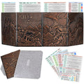 Faux Leather DM Screen – 4-Panel Embossed Dragon & Mimic