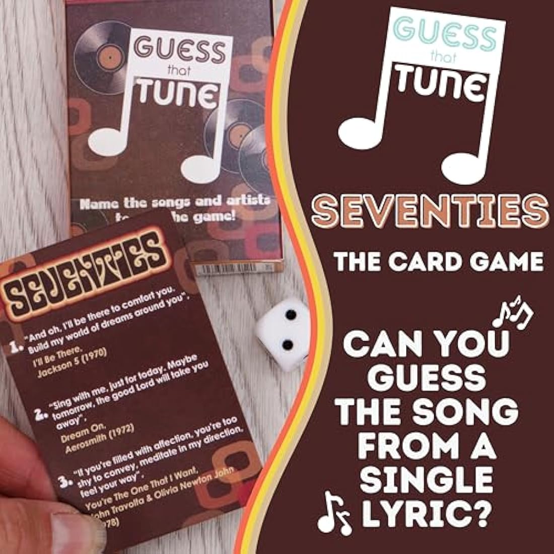 Boxer Gifts 70s Guess That Tune Music Quiz Game – 1970s Trivia Party Game