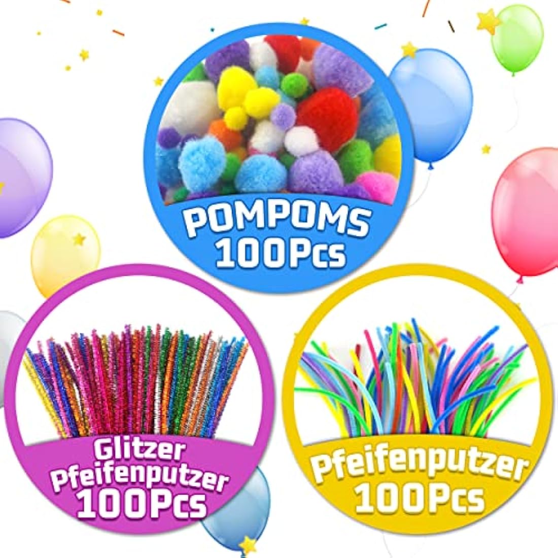 2000+ Pcs Kids Craft Supplies Kit - DIY Art Box Ages 4-8