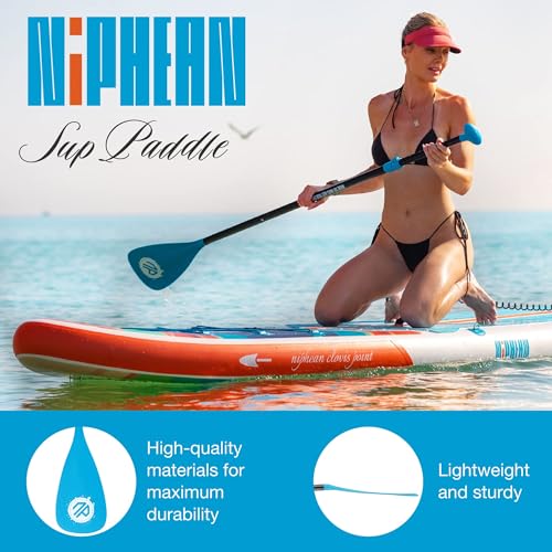 Niphean 4-Piece Adjustable SUP & Kayak Paddle | Floating Aluminum Oar